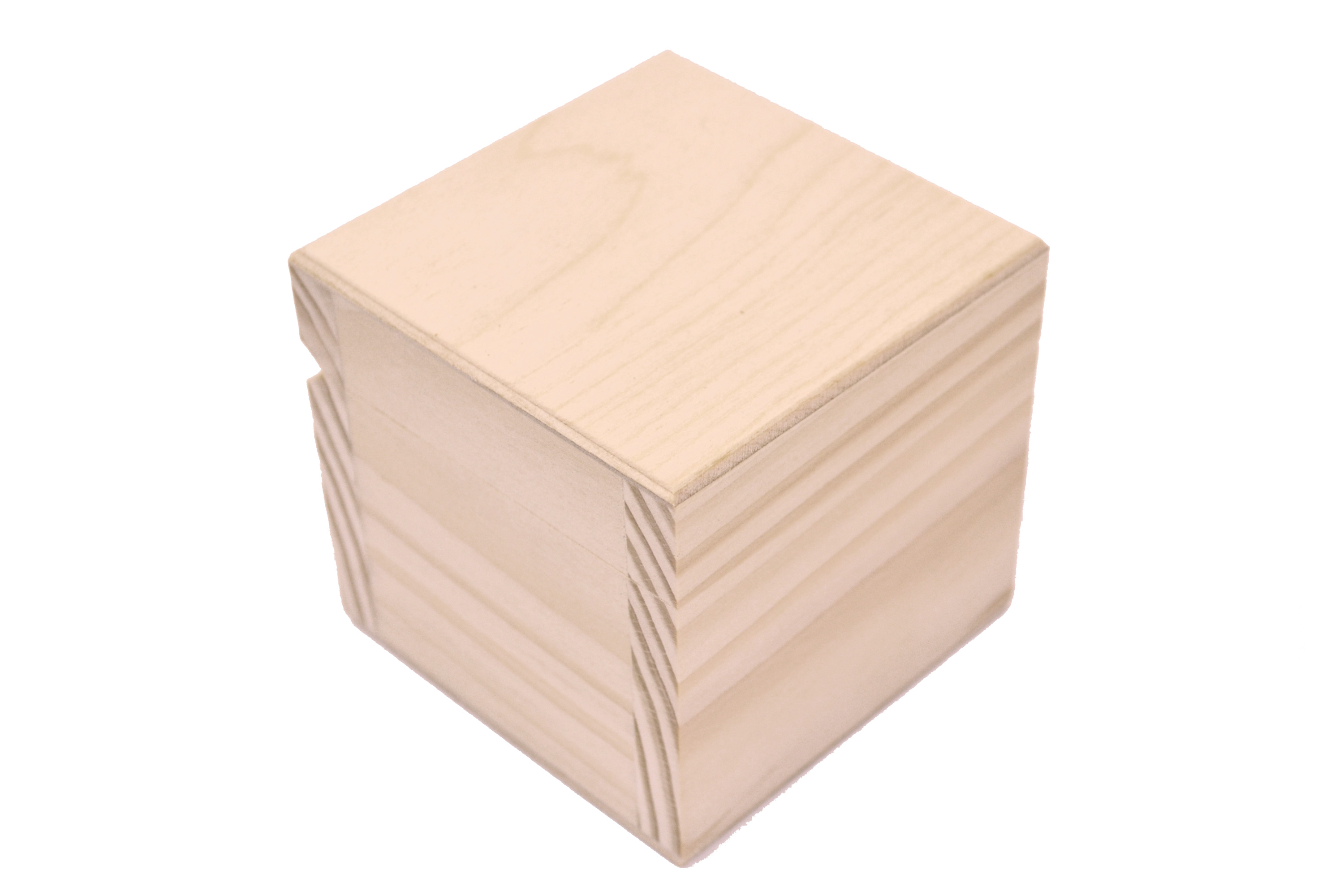 Pudełko drewniane, szkatułka 7x7x7 cm PU0103